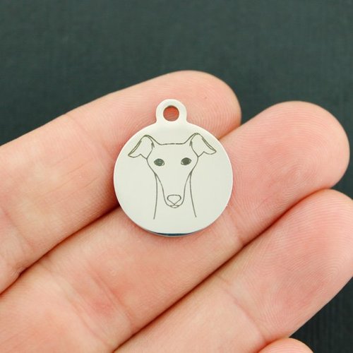 Greyhound Stainless Steel Charms - BFS001-3863