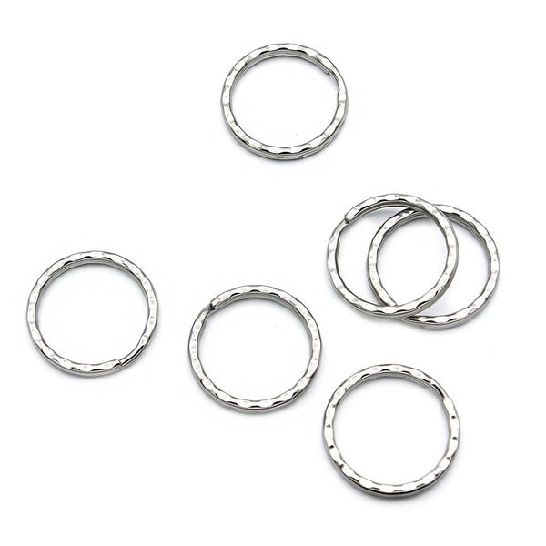 Porte-clés en acier inoxydable - 30 mm - 6 pièces - Z1639