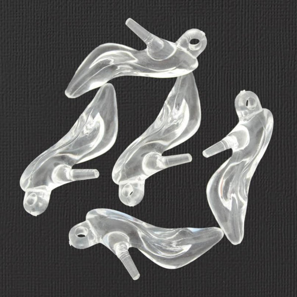 8 breloques acryliques transparentes pour chaussures à talons hauts 3D - K253