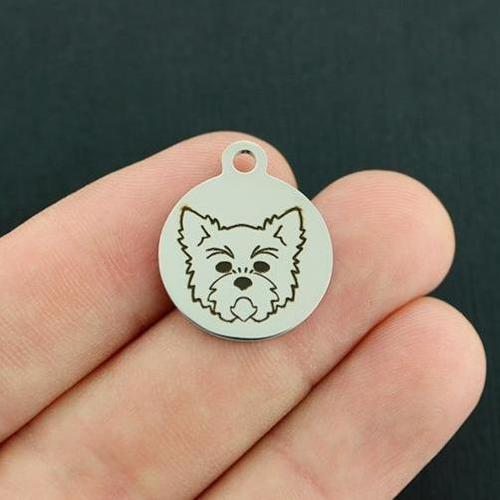 Yorkshire Terrier Stainless Steel Charms - BFS001-3955