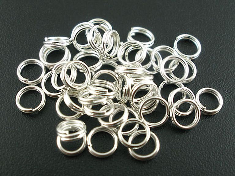 Silver Tone Split Rings 5mm x 0.6mm - Open 22 Gauge - 1000 Rings - J026