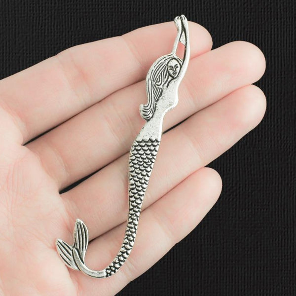 Mermaid Bookmarks Antique Silver Tone 2 Sided - SC7972