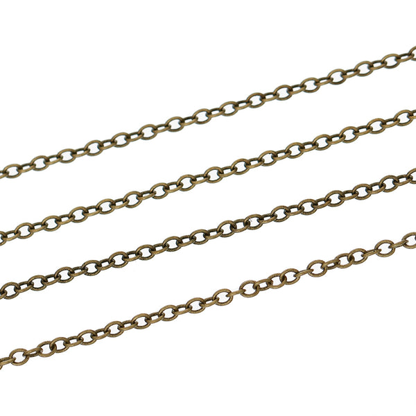 BULK Chaîne de câbles en bronze antique 16 pieds - 1,5 mm - FD369
