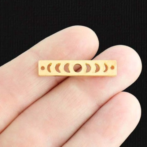 Connecteur 4 Phases de Lune Charms Doré 2 Faces - GC809