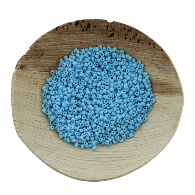 Perles de Verre 10/0 2mm - Bleu Ciel - 50g 1200 Perles - BD2509
