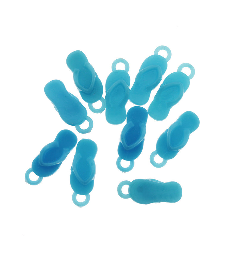 VENTE 20 Blue Flip Flop Acrylique Charms 3D - K172