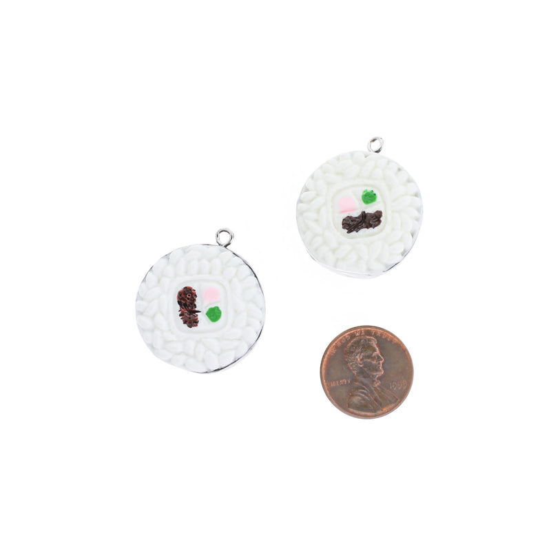 4 Sushi Resin Charms 3D - K407
