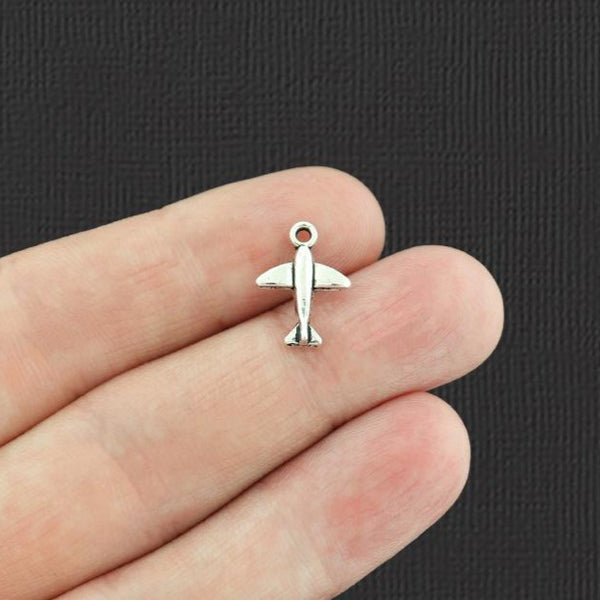 20 breloques de ton argent antique avion - SC3702
