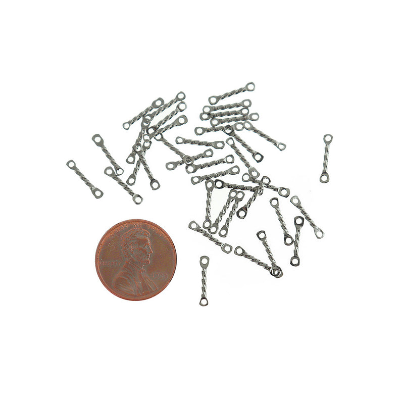 6 Twist Connector Stainless Steel Charms - SSP451