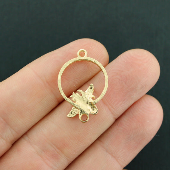 4 breloques dorées connecteur abeille - GC1322