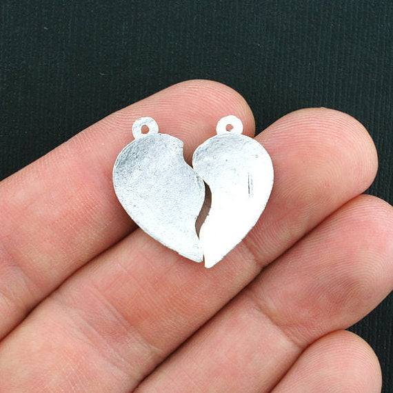 Ensemble de 2 breloques argentées antiques 4 Best Friends - SC3134