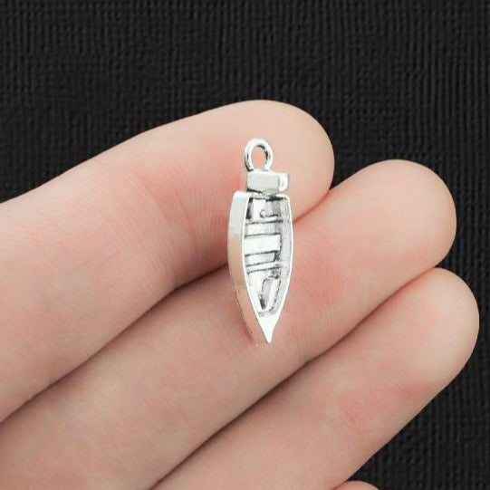 4 Boat Antique Silver Tone Charms 3D - SC1319