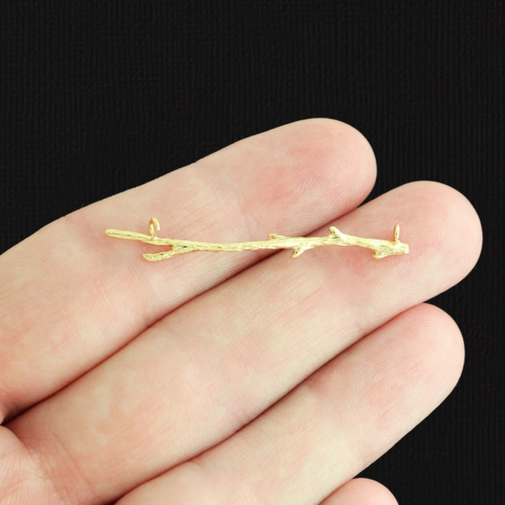 Connecteur 4 Branches Breloques Laiton Plaqué Or 18K 3D - BR030