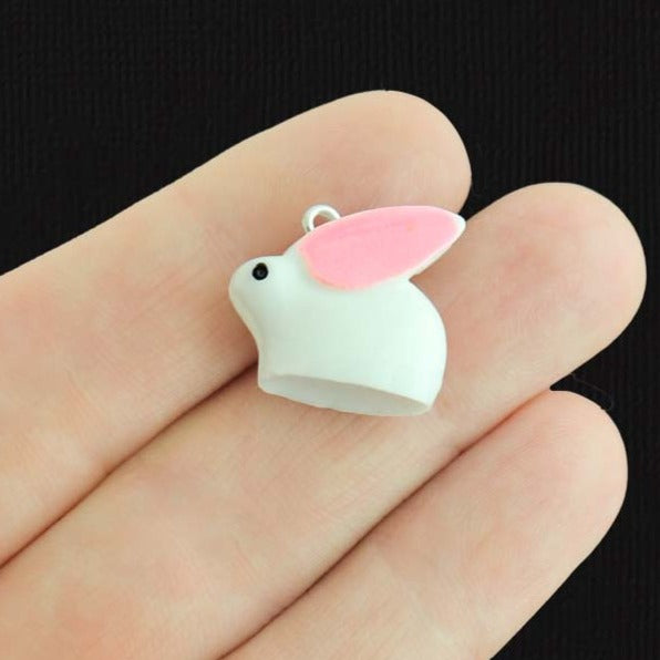 4 Bunny Resin Charms 3D - K605