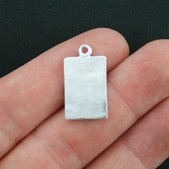 4 Calculator Antique Silver Tone Charms - SC3630