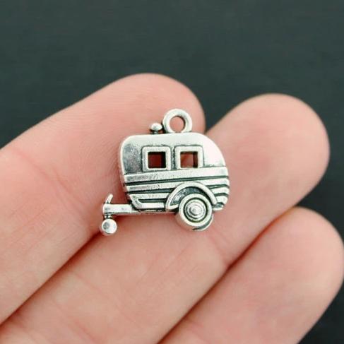 4 breloques argentées antiques Camper - SC4928