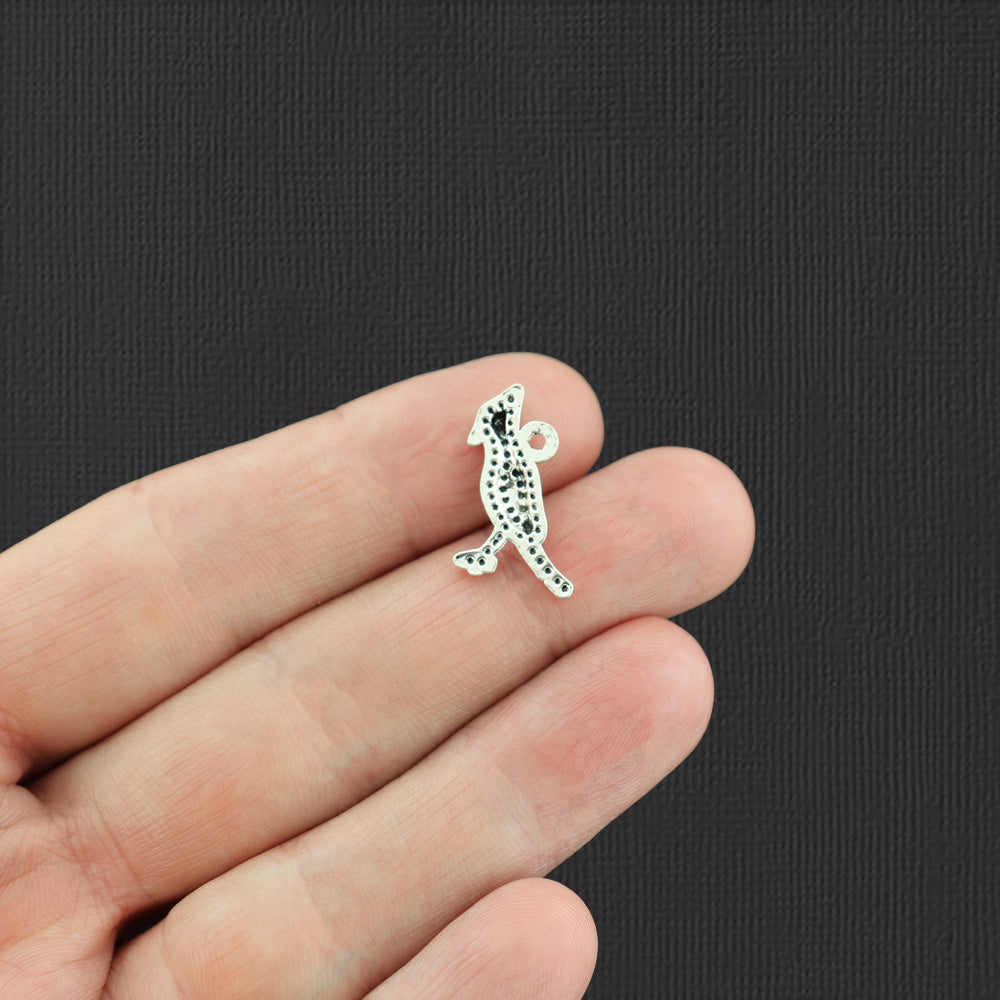 4 Cardinal Antique Silver Tone Charms - SC2173