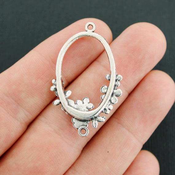 4 breloques de ton argent antique de connecteur de lustre - SC7804