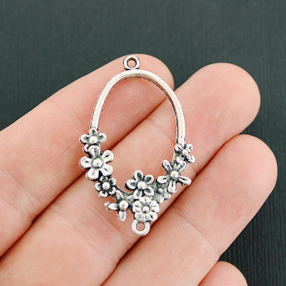 4 breloques de ton argent antique de connecteur de lustre - SC7804