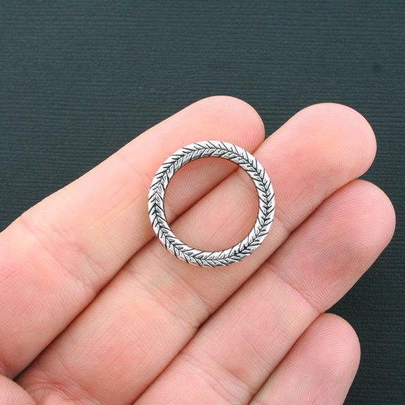 Connecteur à 4 cercles Antique Silver Tone Charms 2 Sided - SC1045