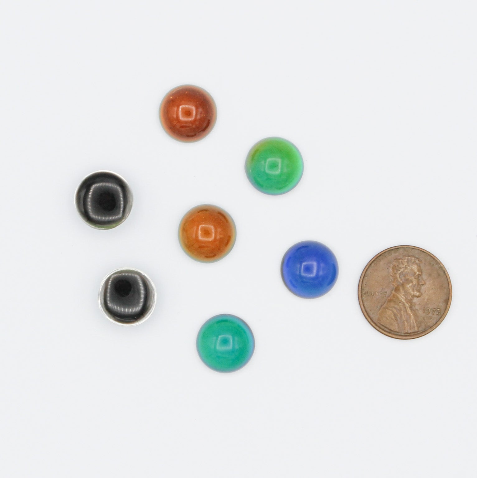 4 Color Changing Glass Dome Cabochon Seals - Choose Your Size!