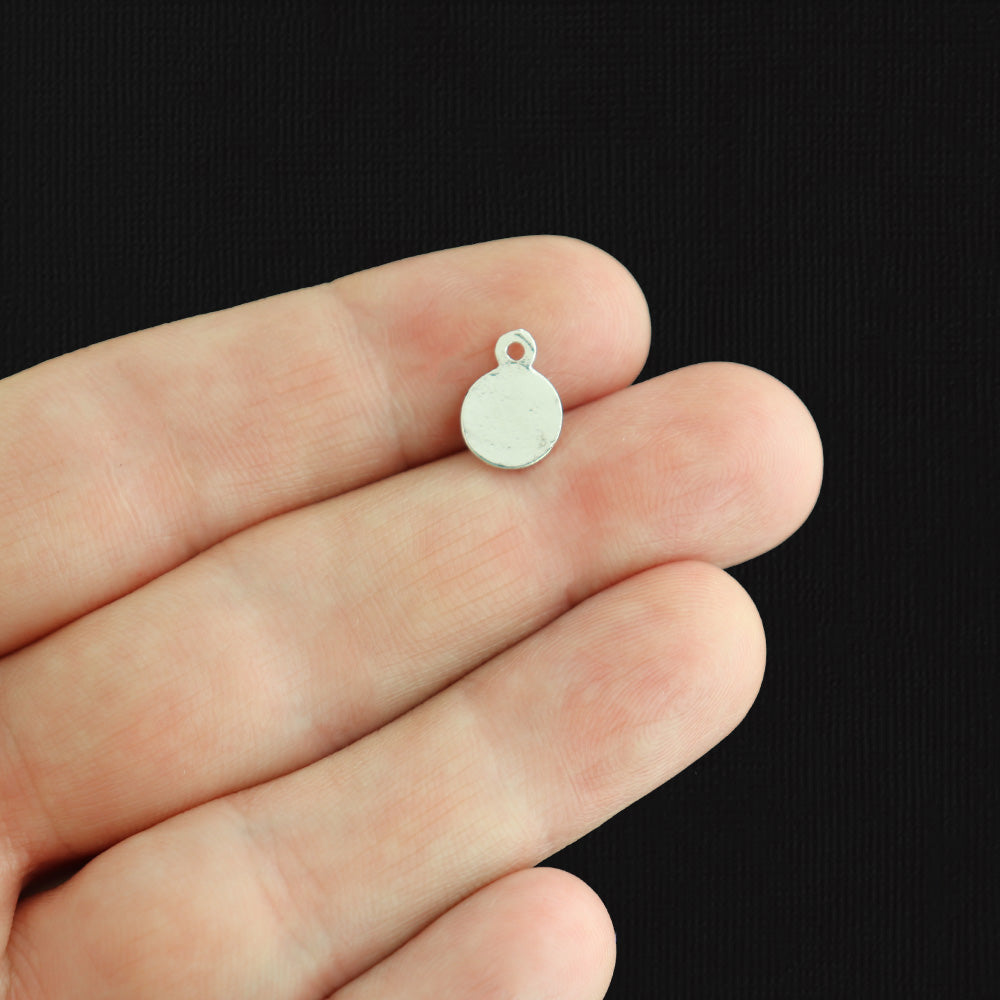 4 breloques argentées antiques boussole - SC1103