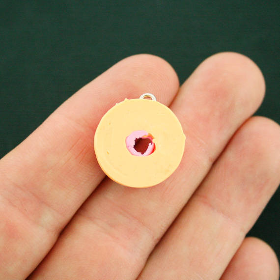 4 Donut Polymer Clay Charms - E394