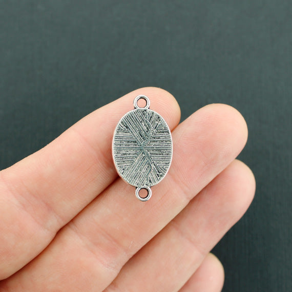 4 breloques Druzy ton argent et cabochon en résine - Z614