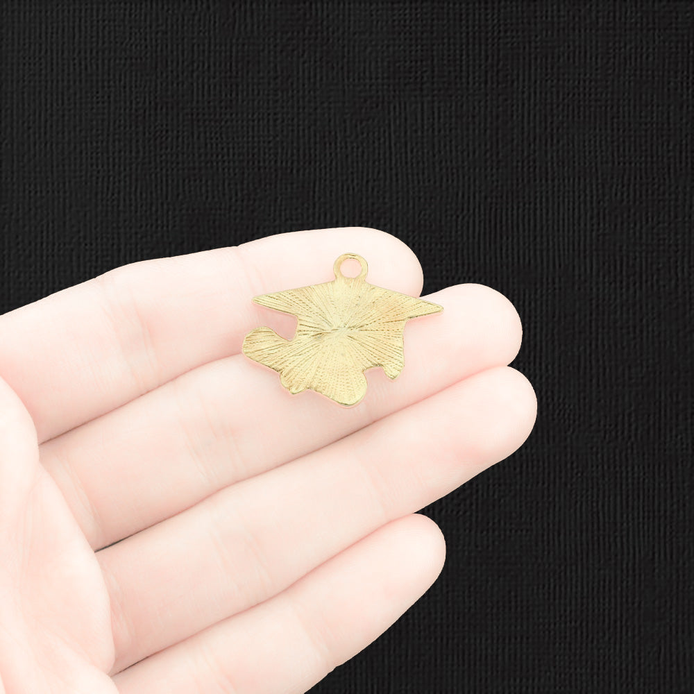 4 Graduation Cap and Diploma Gold Tone Enamel Charms - E773