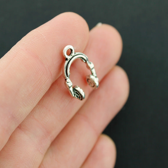 5 breloques de ton argent antique pour casque 3D - SC1050