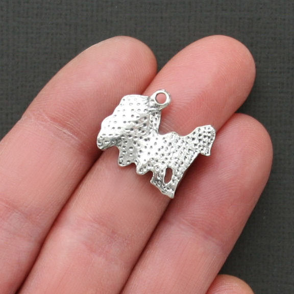 4 Horse Antique Silver Tone Charms - SC1725