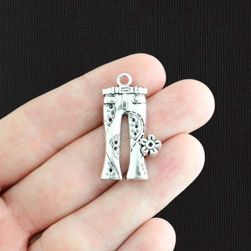 4 Jeans Antique Silver Tone Charms - SC272