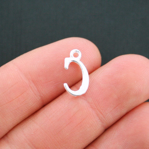 4 Letter C Antique Silver Tone Charms - SC5350