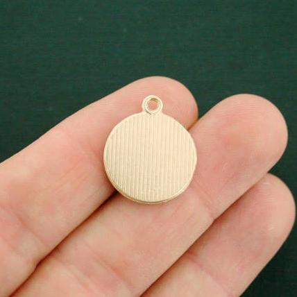 4 Mandala Antique Gold Tone Charms - GC1176