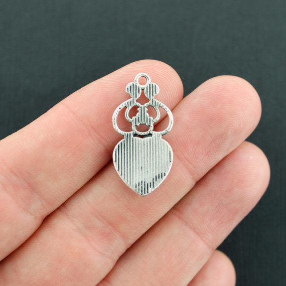 4 breloques cabochons en acier inoxydable écailles de sirène - Z278