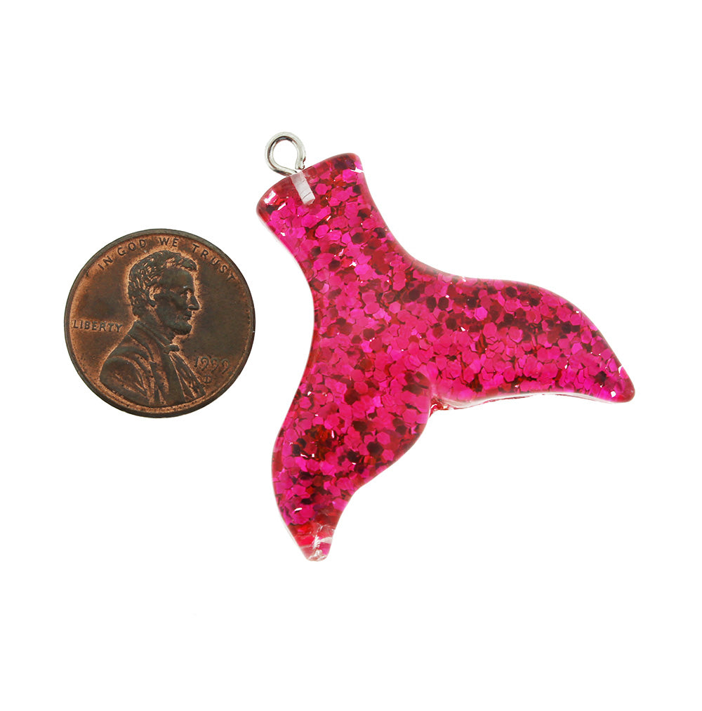 4 Mermaid Tail Resin Charms 3D - K214