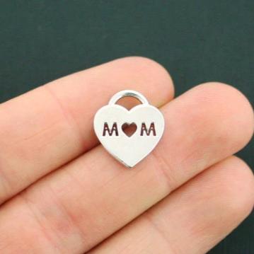 4 Mom Antique Silver Tone Charms - SC5532