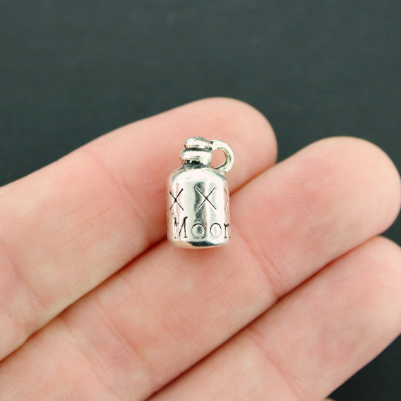 4 Moonshine Jug Antique Silver Tone Charms 3D - SC6982