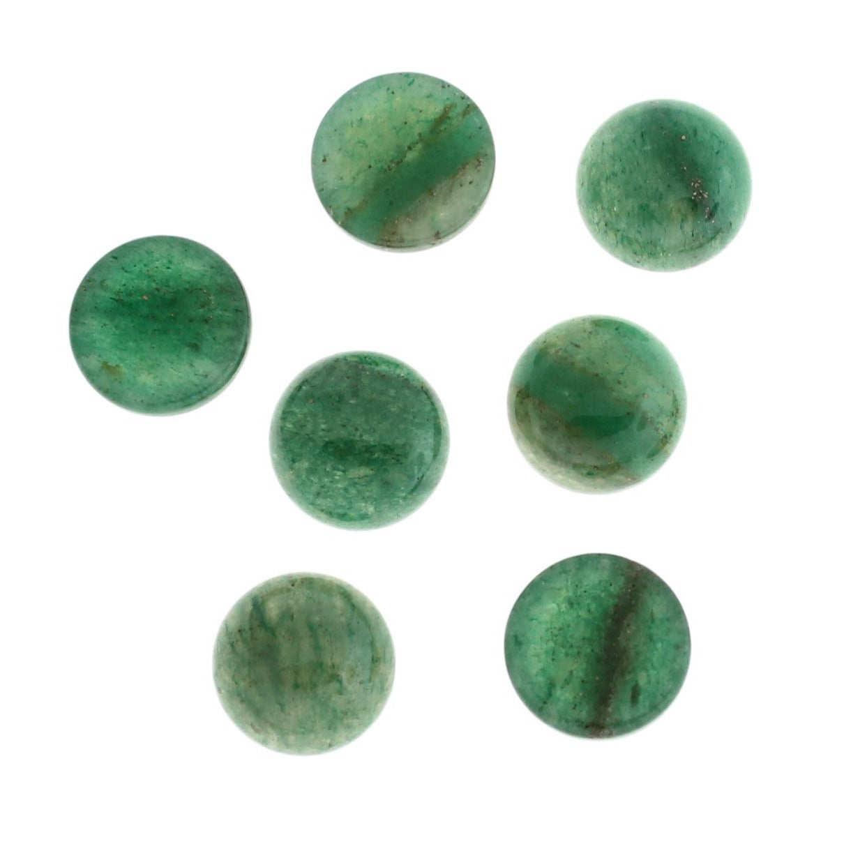 Joints de cabochon en pierre gemme d'aventurine verte naturelle 12 mm - 4 pièces - CBD038