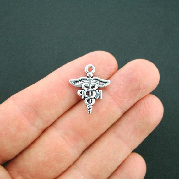 4 Nurse Practitioner Antique Silver Tone Charms - SC2511