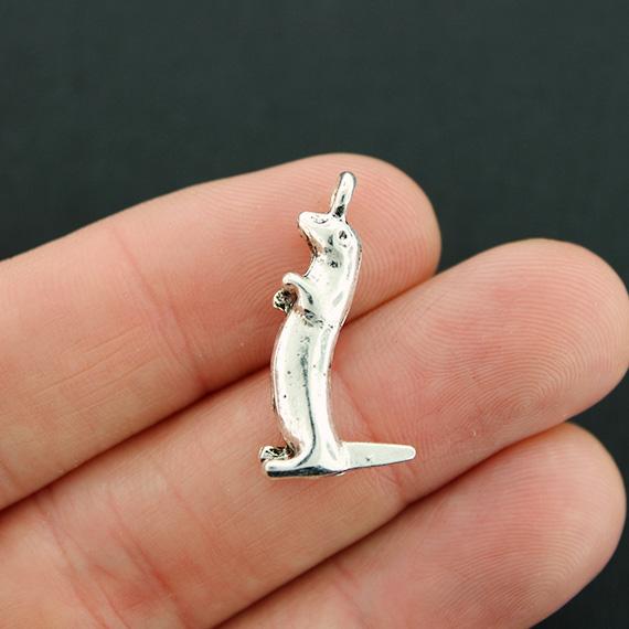4 Otter Antique Silver Tone  Charms 3D - SC2735