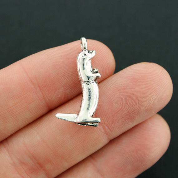 4 Otter Antique Silver Tone  Charms 3D - SC2735