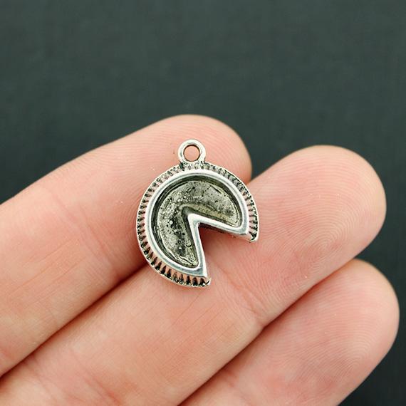4 Pie Antique Silver Tone Charms 3D - SC1393