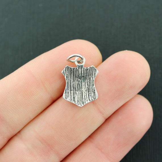 4 Police Badge Antique Silver Tone Charms - SC1180