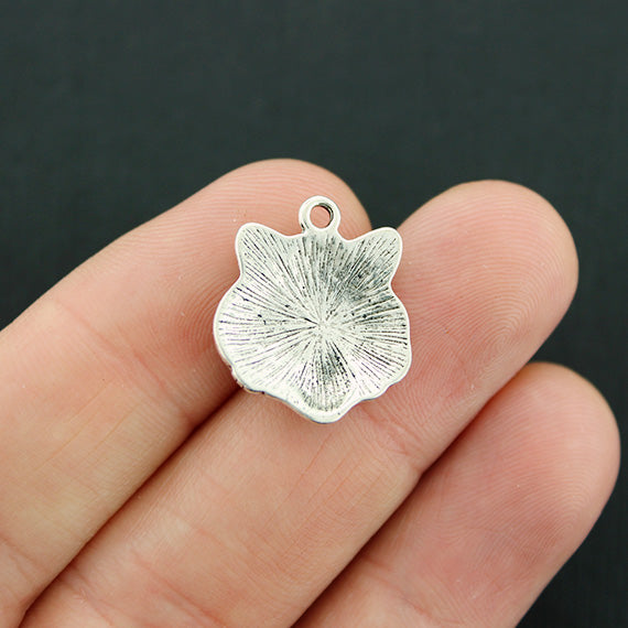 4 Raccoon Antique Silver Tone Charms 2 Sided - SC1963