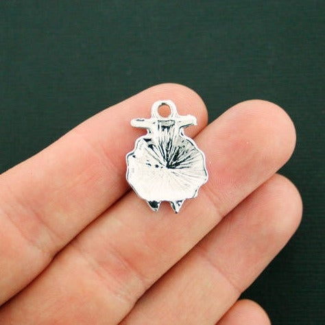4 Sheep Silver Tone Enamel Charms - E138