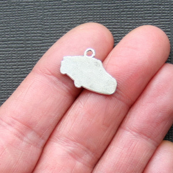 4 Sports Car Antique Silver Tone Charms - SC1052