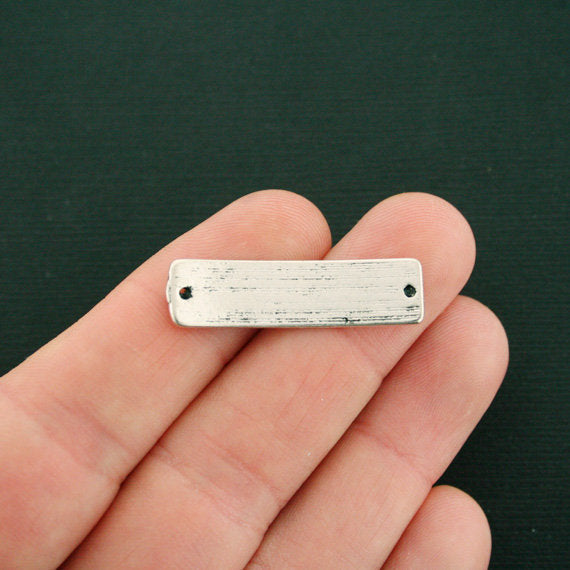 4 Survivor Connector Antique Silver Tone Charms - SC7583