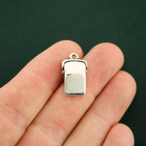 4 Typewriter Antique Silver Tone Charms - SC7311