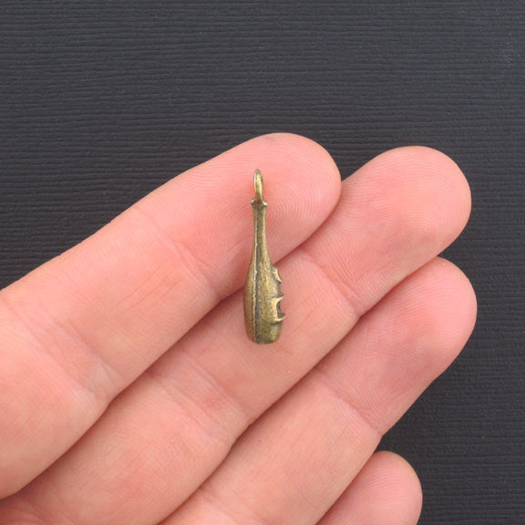 4 breloques de ton bronze antique de bouteille de vin 3D - BC933